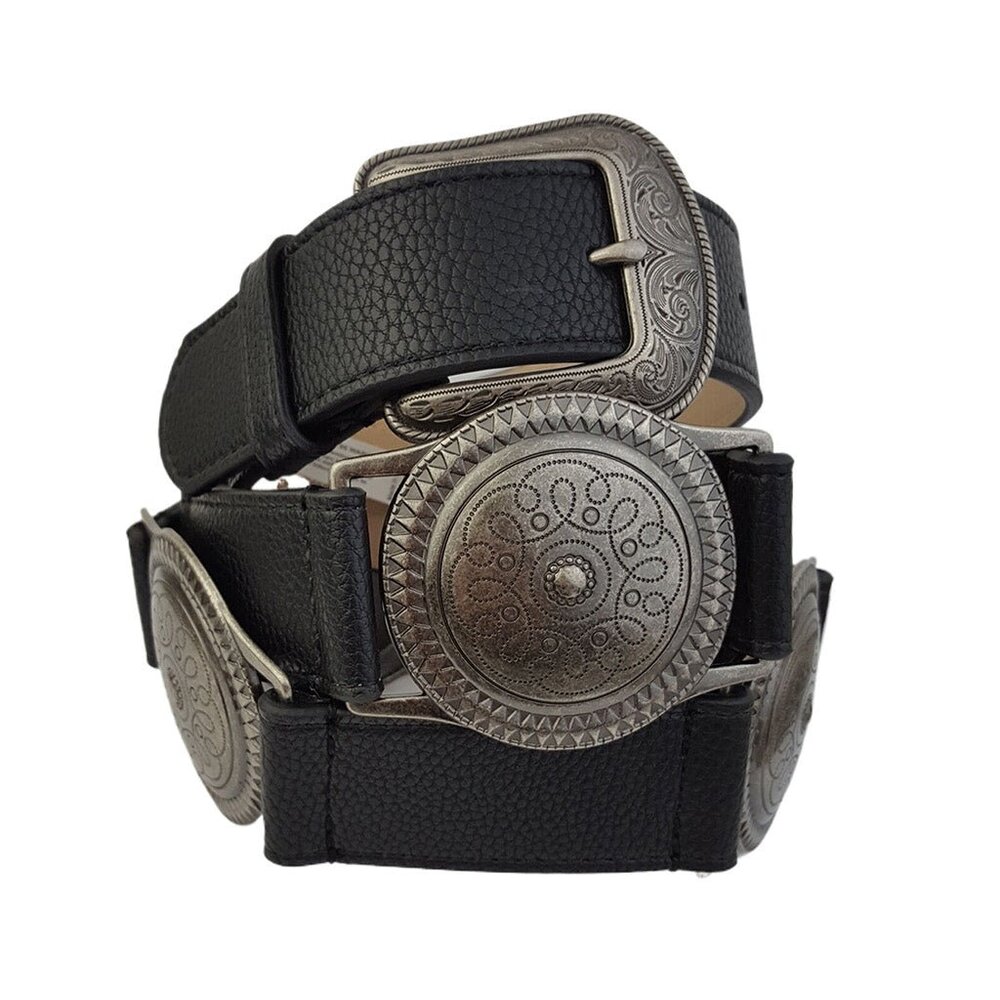 12th Tribe Hawk Black Belt with Circle Hardware Size XS/S - Picture 2 of 3